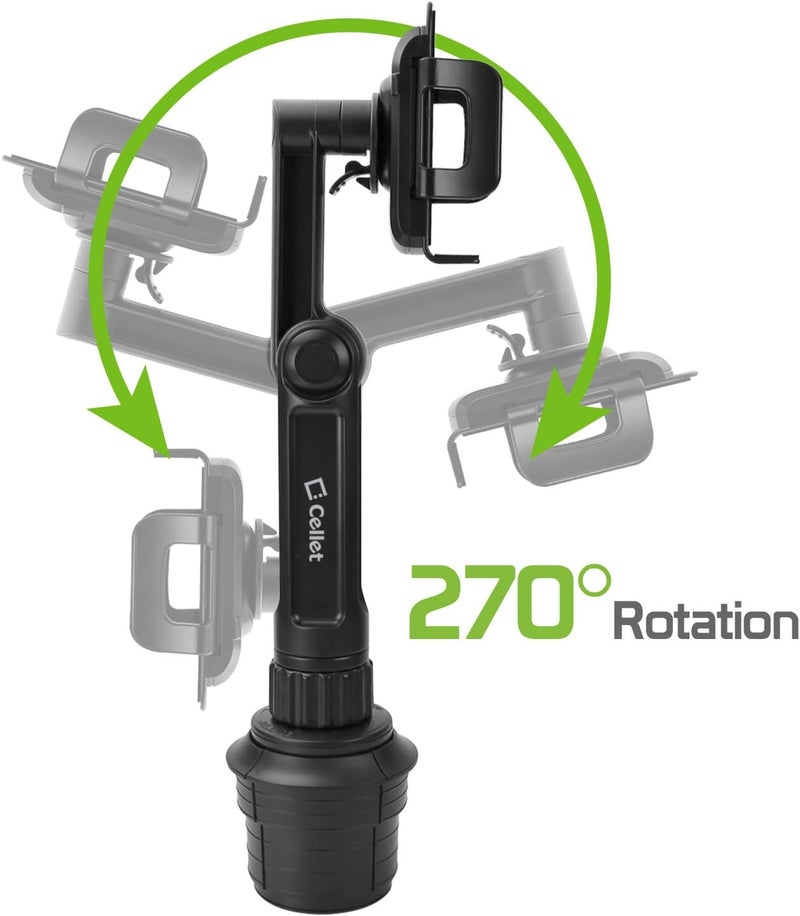 cellet Car Phone Holder Mount, Car Cup Phone Holder Mount, Compatible with Apple iPhones, Samsung Galaxy Smartphones, Motorola Moto Google Pixel (Fits for Tesla Model 3 Y S X) Extra Long Neck - Image 4